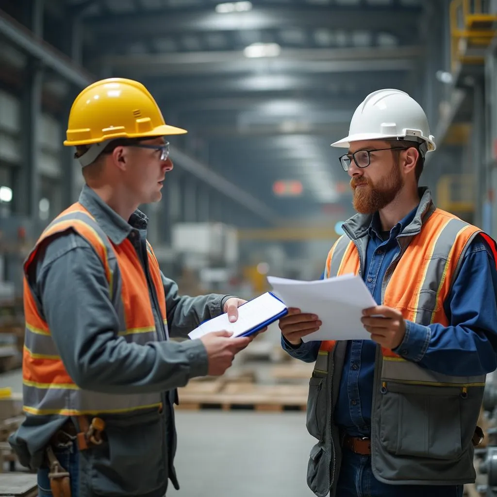 Inspección de seguridad en planta